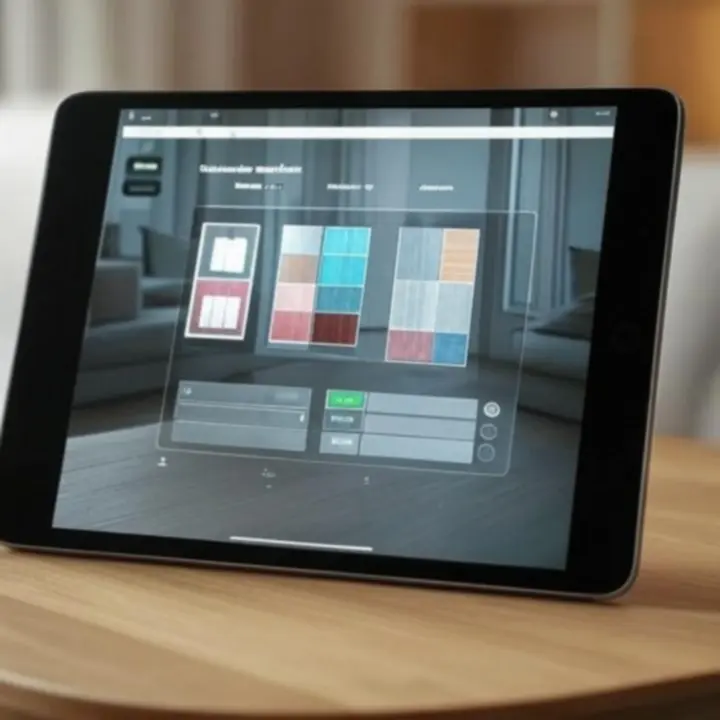 Online Drapelys függöny konfigurátor felülete