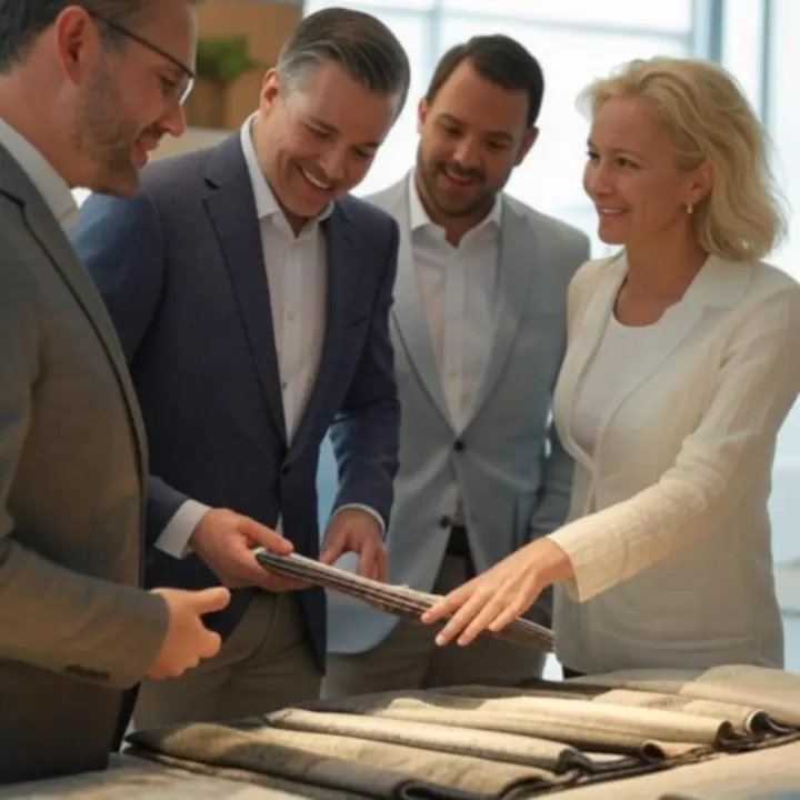 Drapelys szakértői csapat ügyfélnek ad tanácsot függönyválasztáshoz