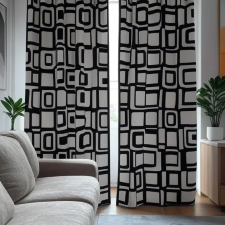 Kiemelt Drapelys függönyök elegáns nappali enteriőrben