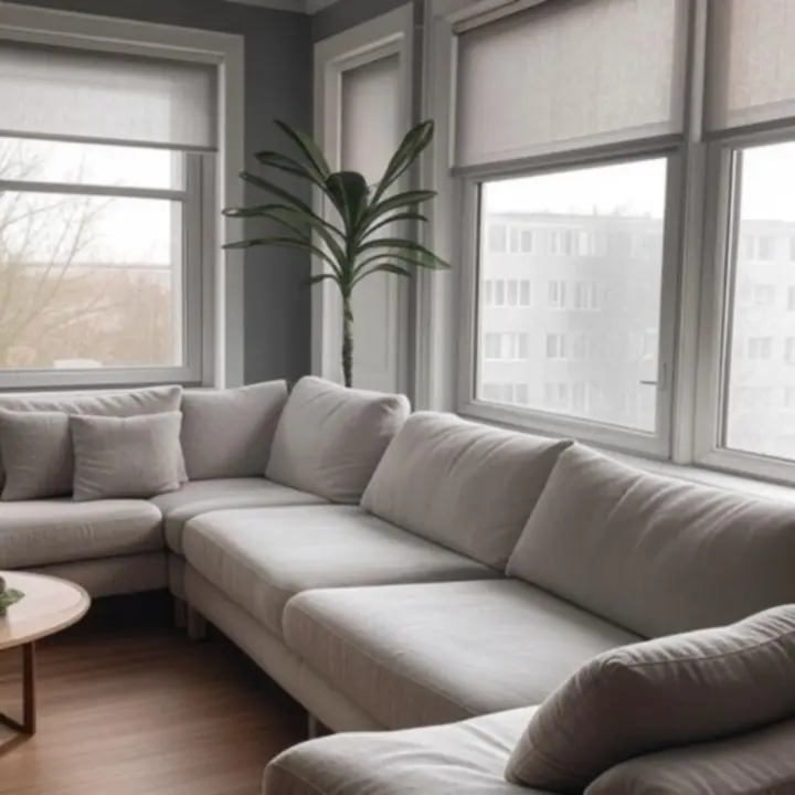 Modern roletták letisztult, kortárs belső térben